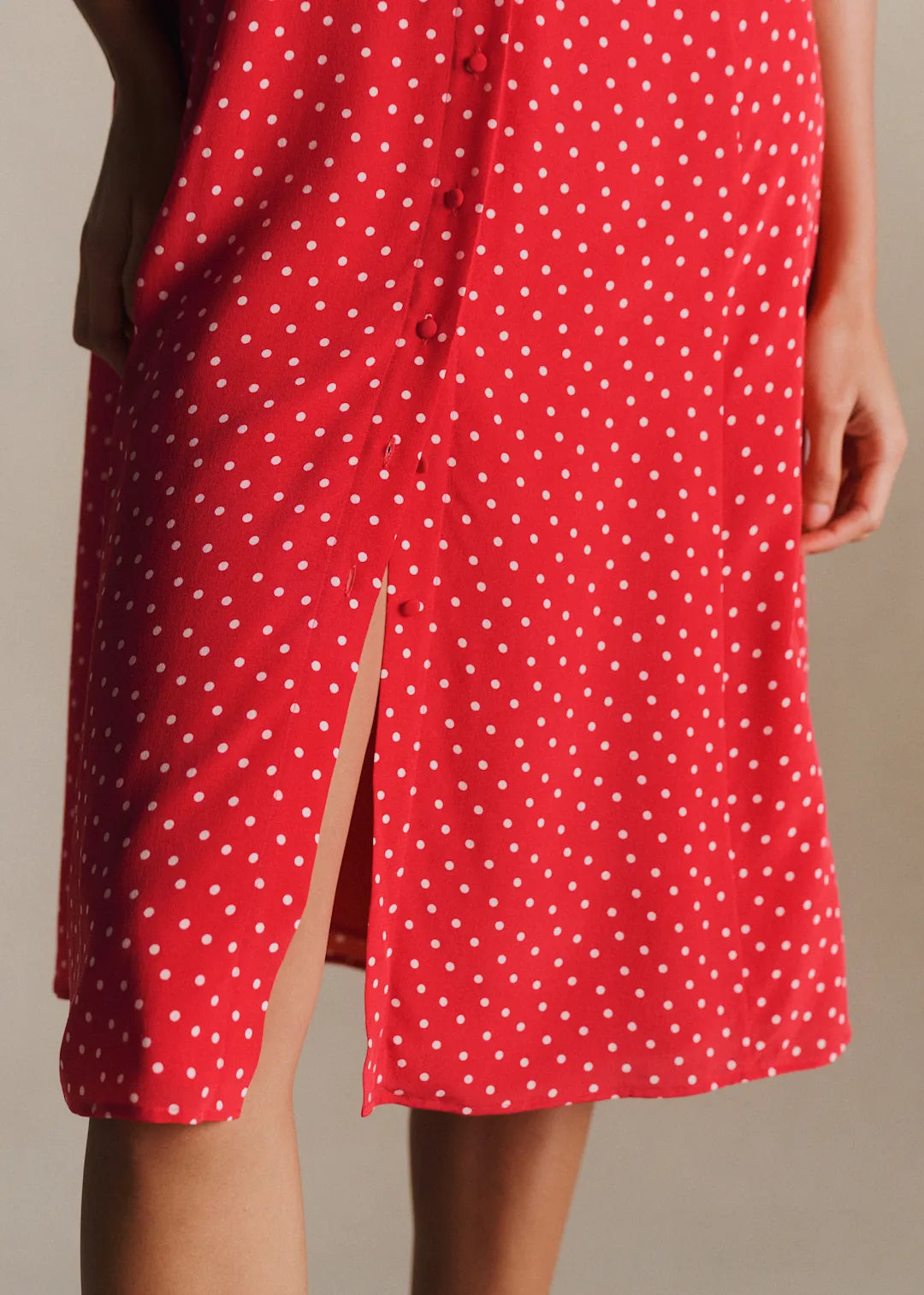 Red with White Polka Dots