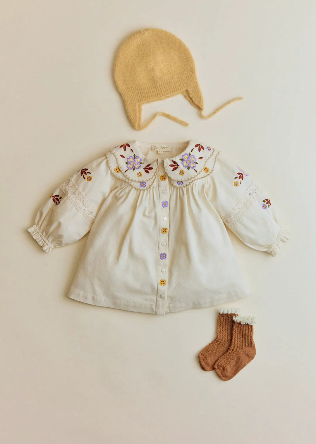 Mauve Jasmine Embroidery