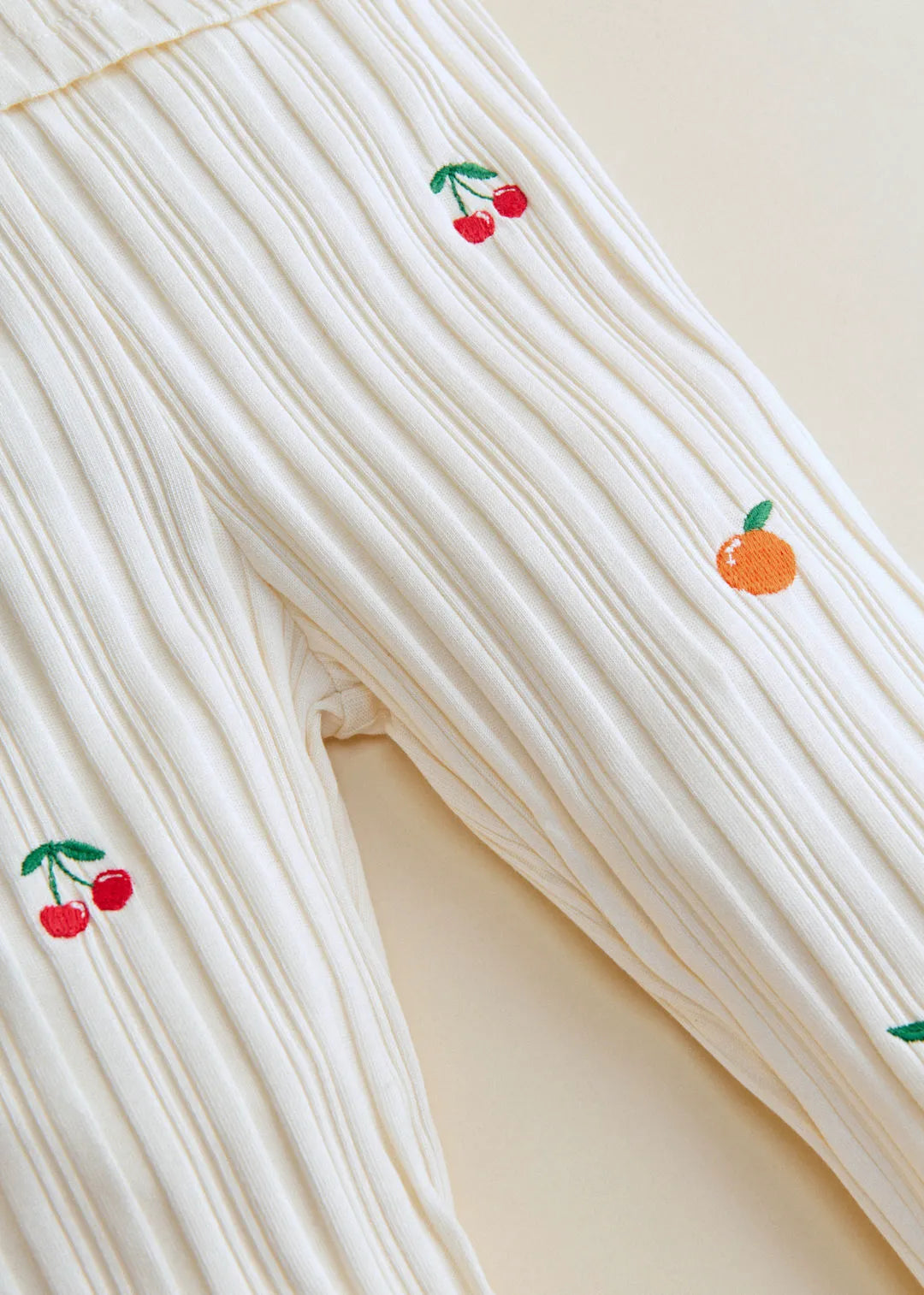 Ecru with Fruit Embroidery