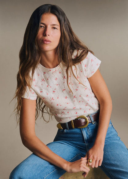 Flora Print Pointelle