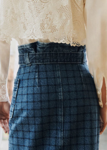 Denim with Navy Embroidery