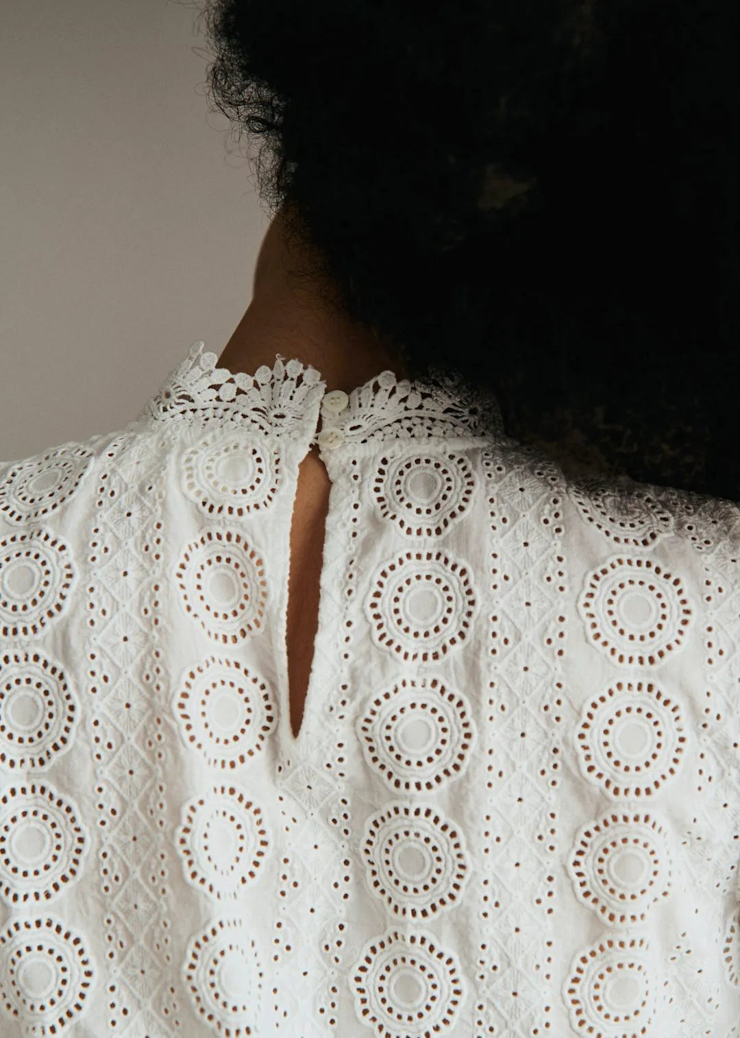 Embroidered Ecru