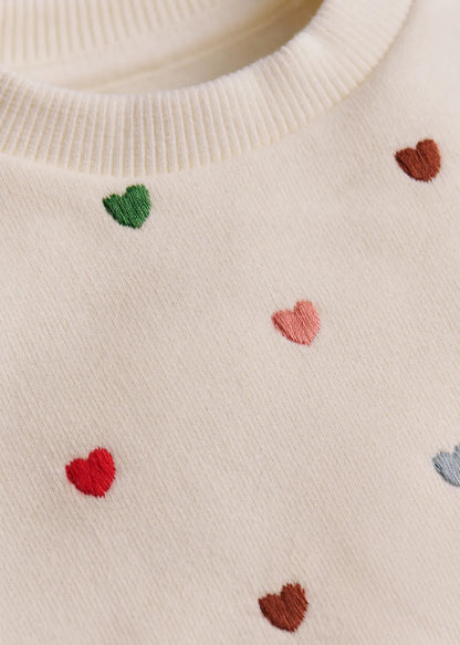 Ecru / Multico hearts