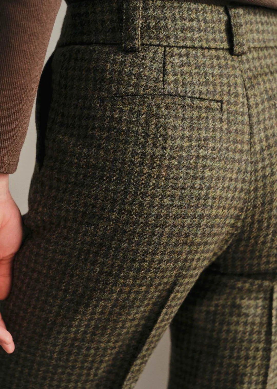 Moss Green Houndstooth