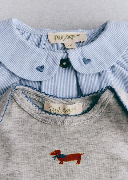Blue Stripe Voile