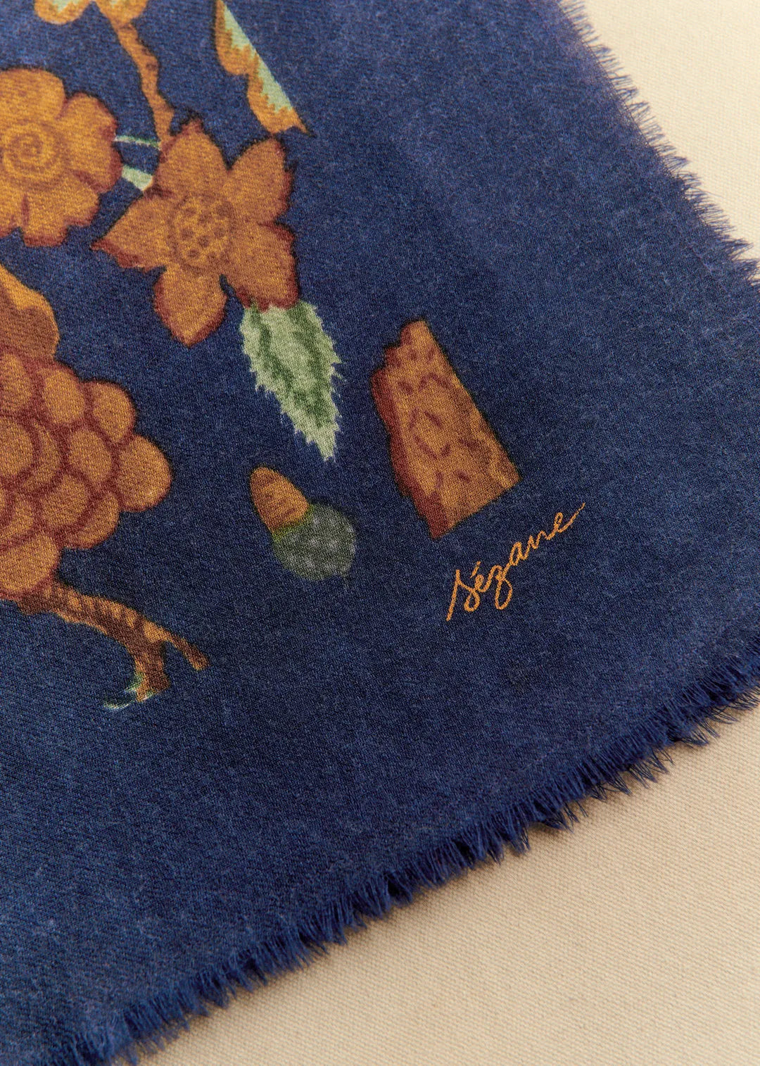 Navy/ Retro Flowers