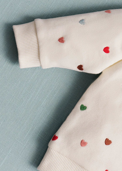 Ecru / Multico hearts