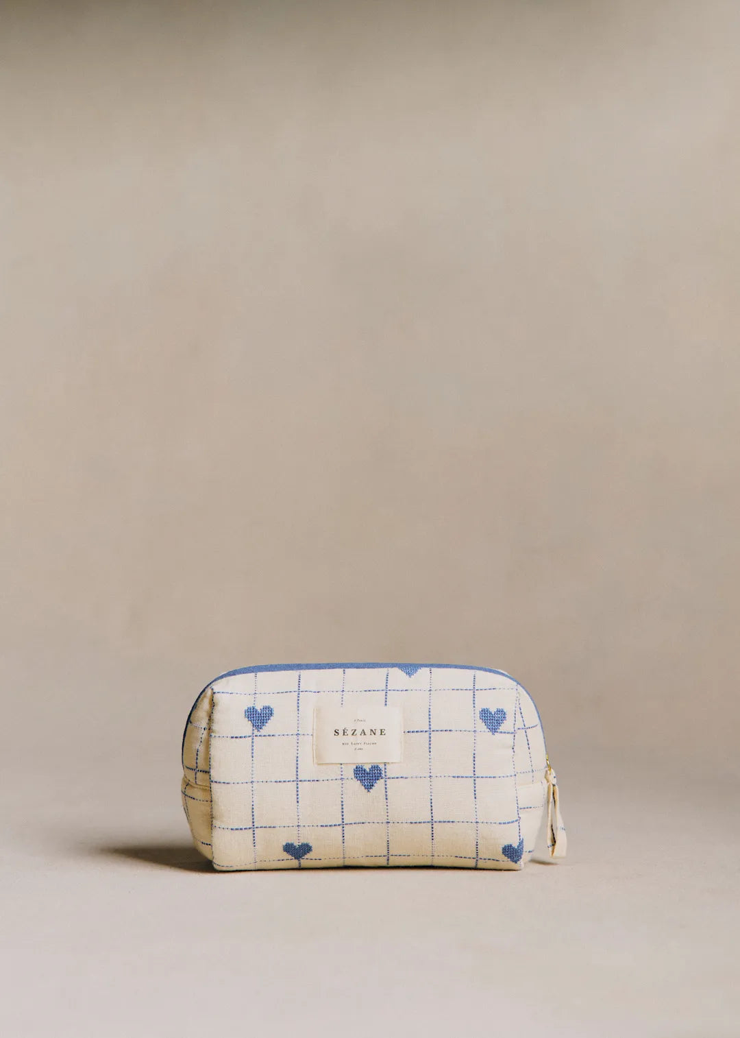 Vintage Blue Hearts Embroidery