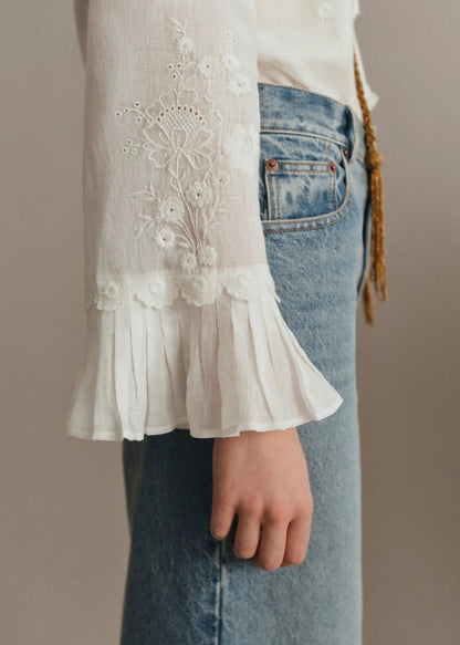 Embroidered Ecru