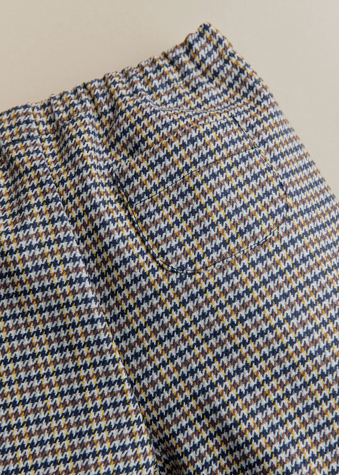 Blue Yellow Camel Houndstooth