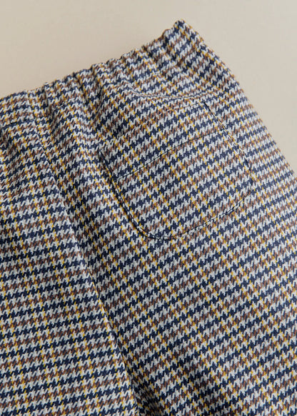 Blue Yellow Camel Houndstooth