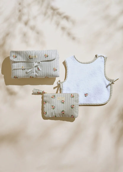 Striped Floral Embroidery