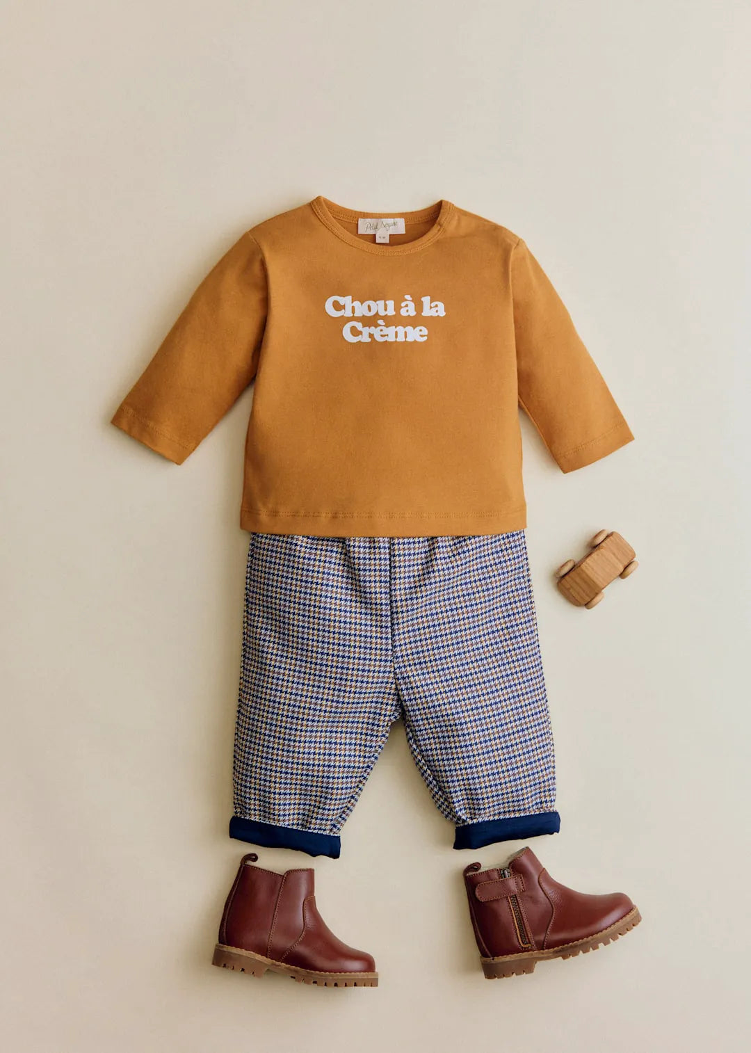 Blue Yellow Camel Houndstooth