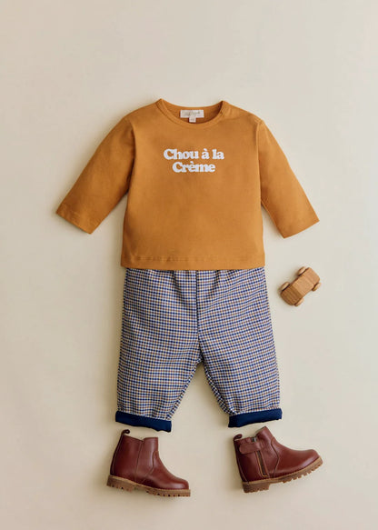 Blue Yellow Camel Houndstooth