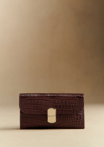 Chocolate Crocodile Print