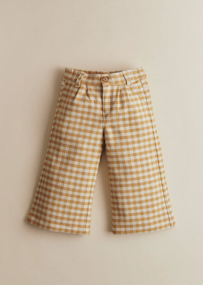 Ochre Ecru Gingham Checks