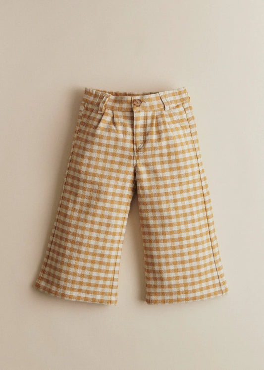 Ochre Ecru Gingham Checks