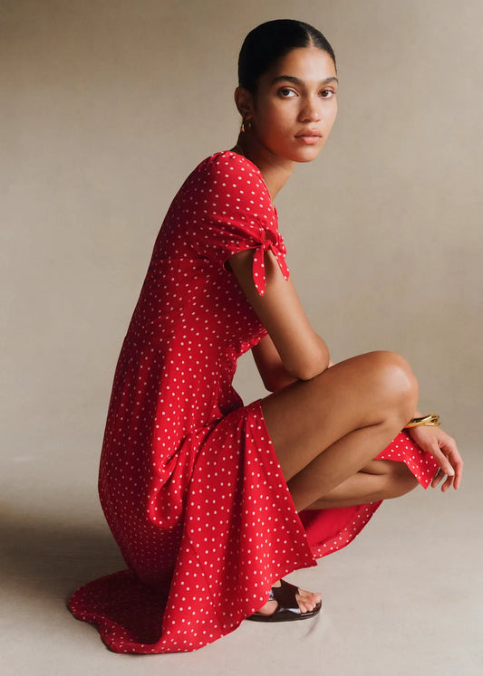 Red with White Polka Dots