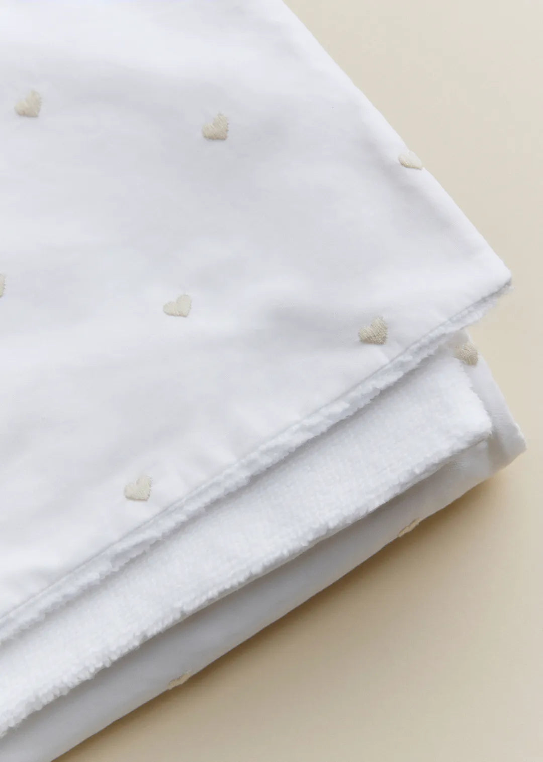 Beige Heart Print