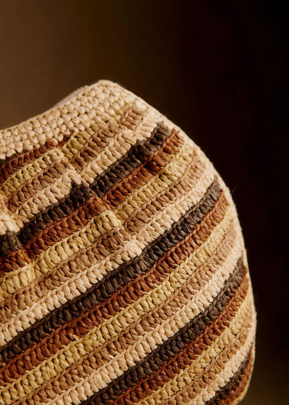 Natural striped raffia