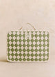 Green checkerboard print