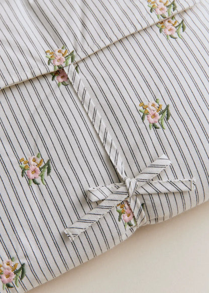 Striped Floral Embroidery
