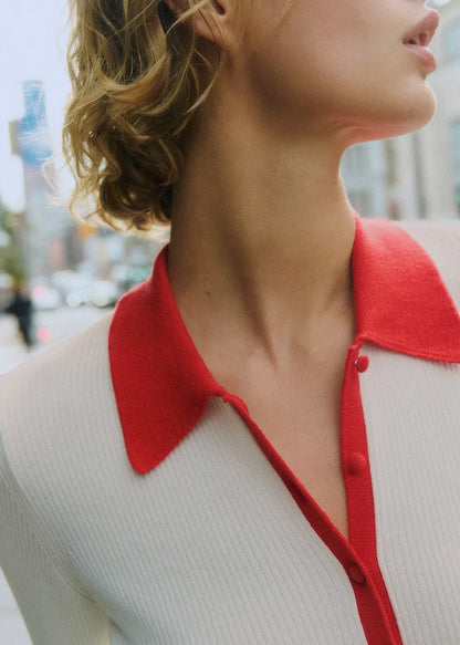 Ecru / Red