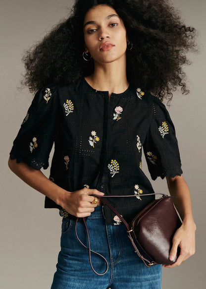 Black with Embroidery