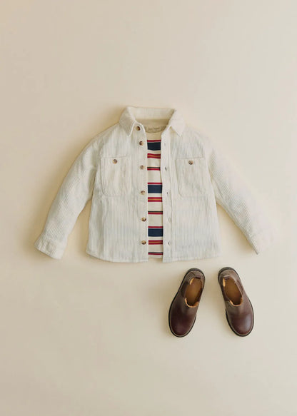 Burgundy Navy Ecru Stripe