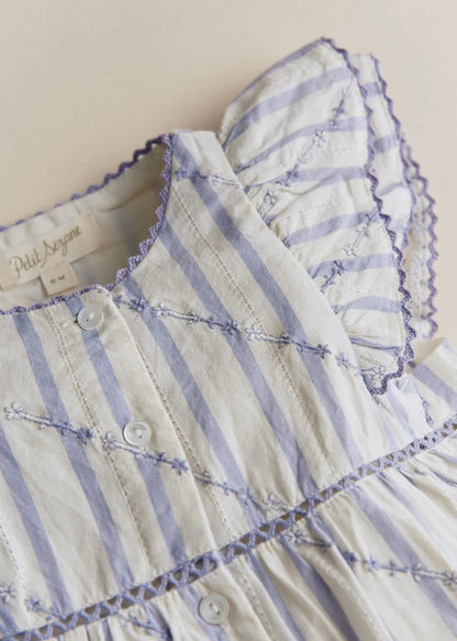 Lavender Striped Embroidery