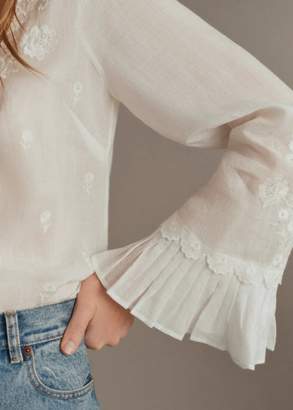Embroidered Ecru