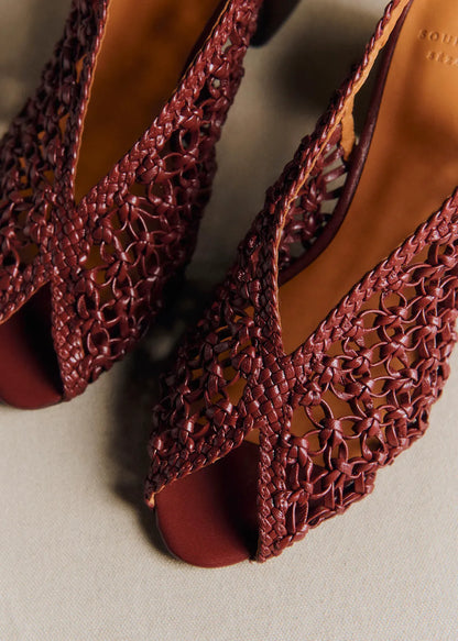 Shiny Braided Bordeaux