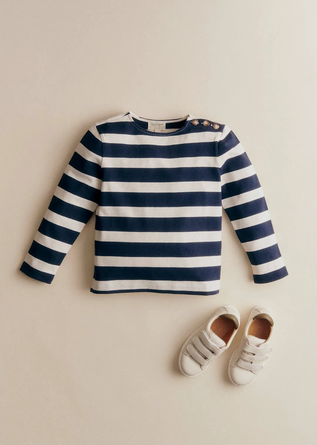 Ecru/ Navy Maxi Stripes