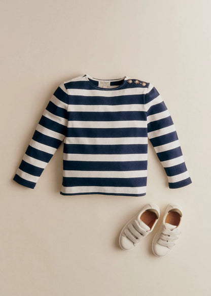 Ecru/ Navy Maxi Stripes