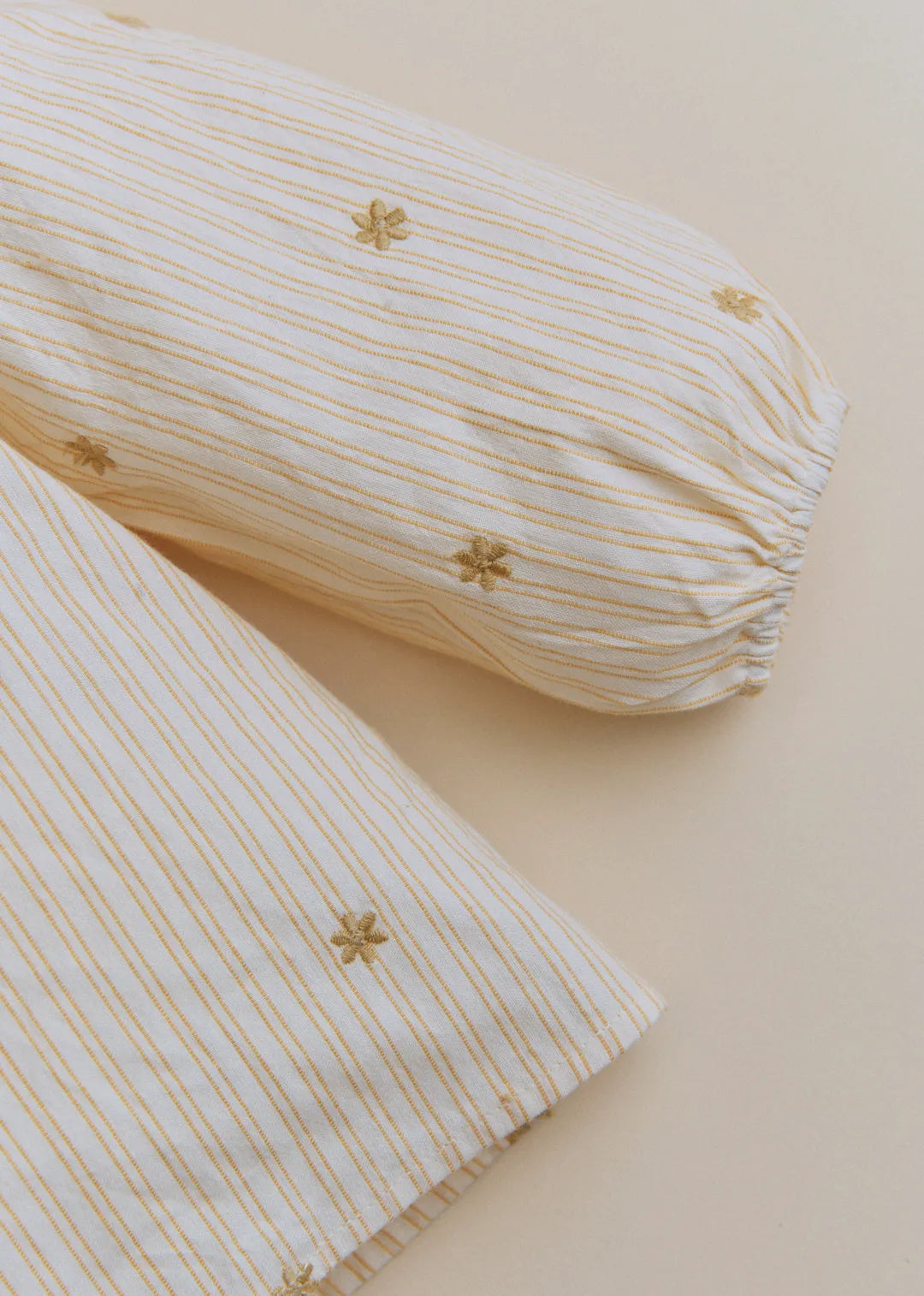 Woven Stripe + Doily Embroidery
