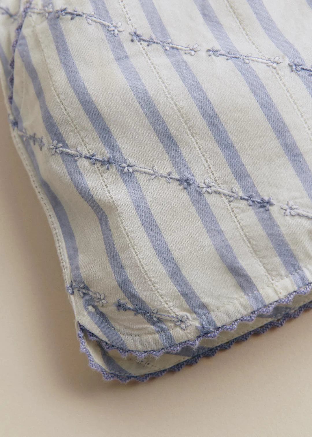 Lavender Striped Embroidery