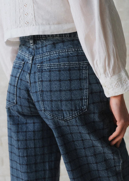 Denim with Navy Embroidery
