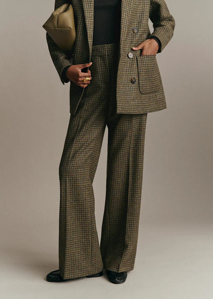 Moss Green Houndstooth