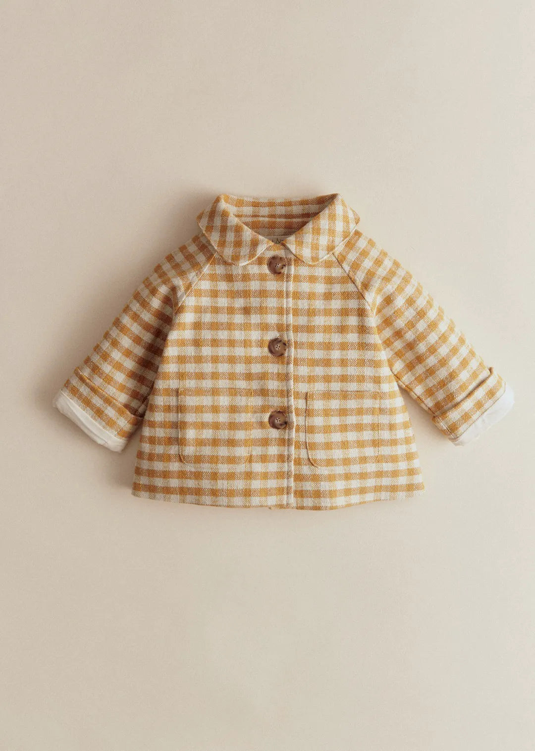 Ochre Ecru Gingham Checks