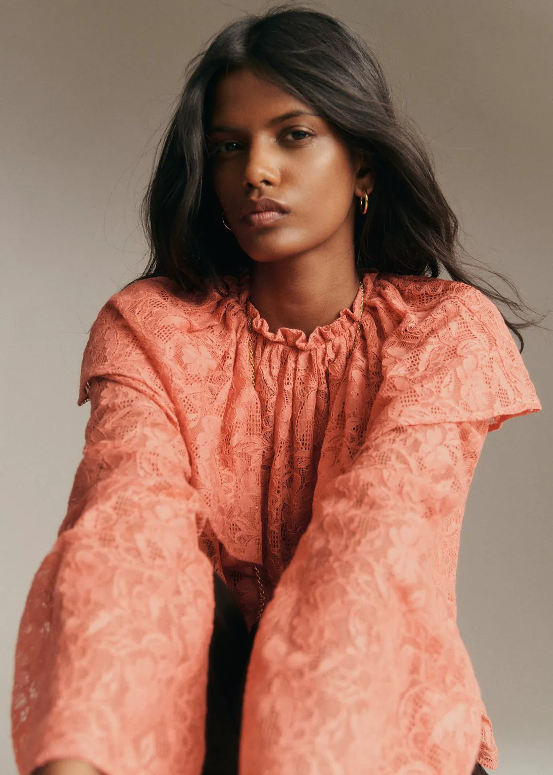 Powder Coral Lace