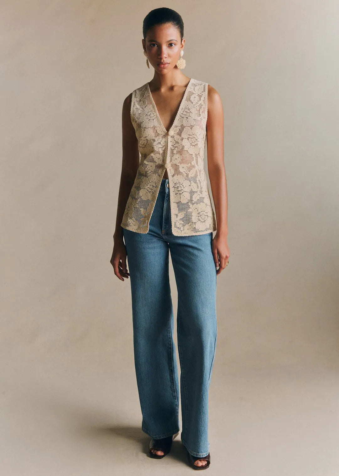 Floral Embroidery and Beige