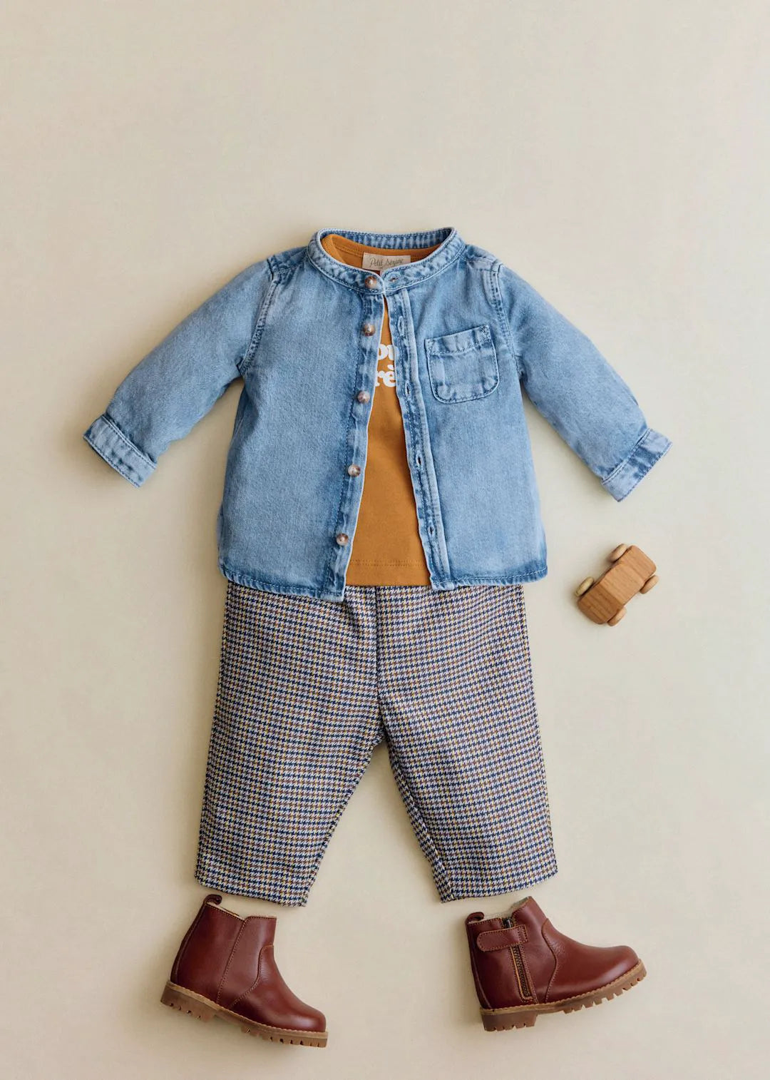 Blue Yellow Camel Houndstooth