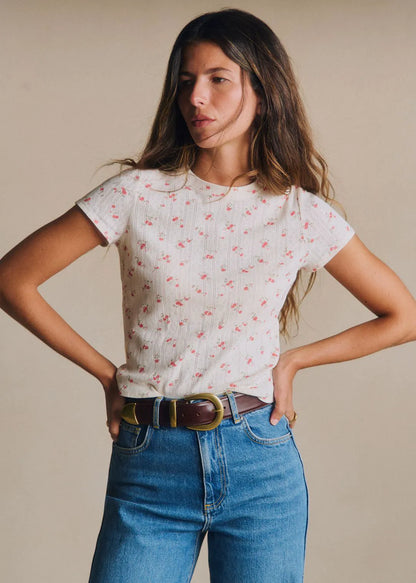 Flora Print Pointelle