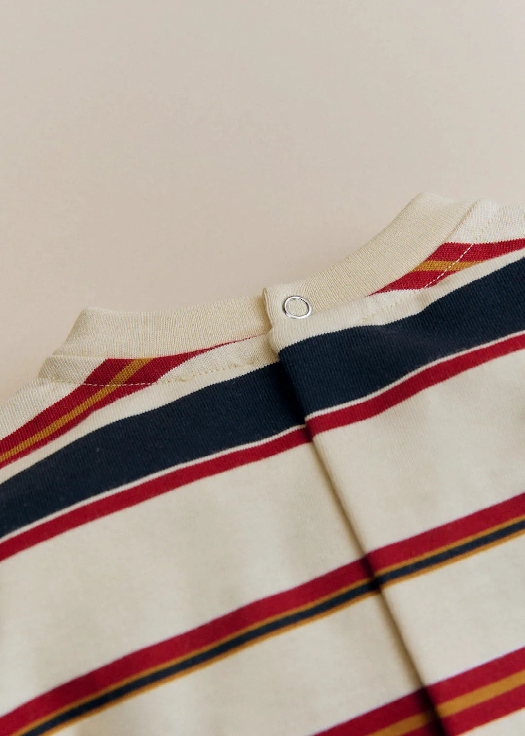 Burgundy Navy Ecru Stripe