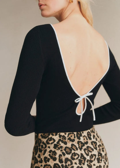 Black with Ecru Details