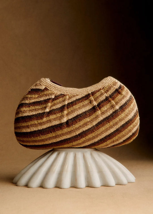 Natural striped raffia